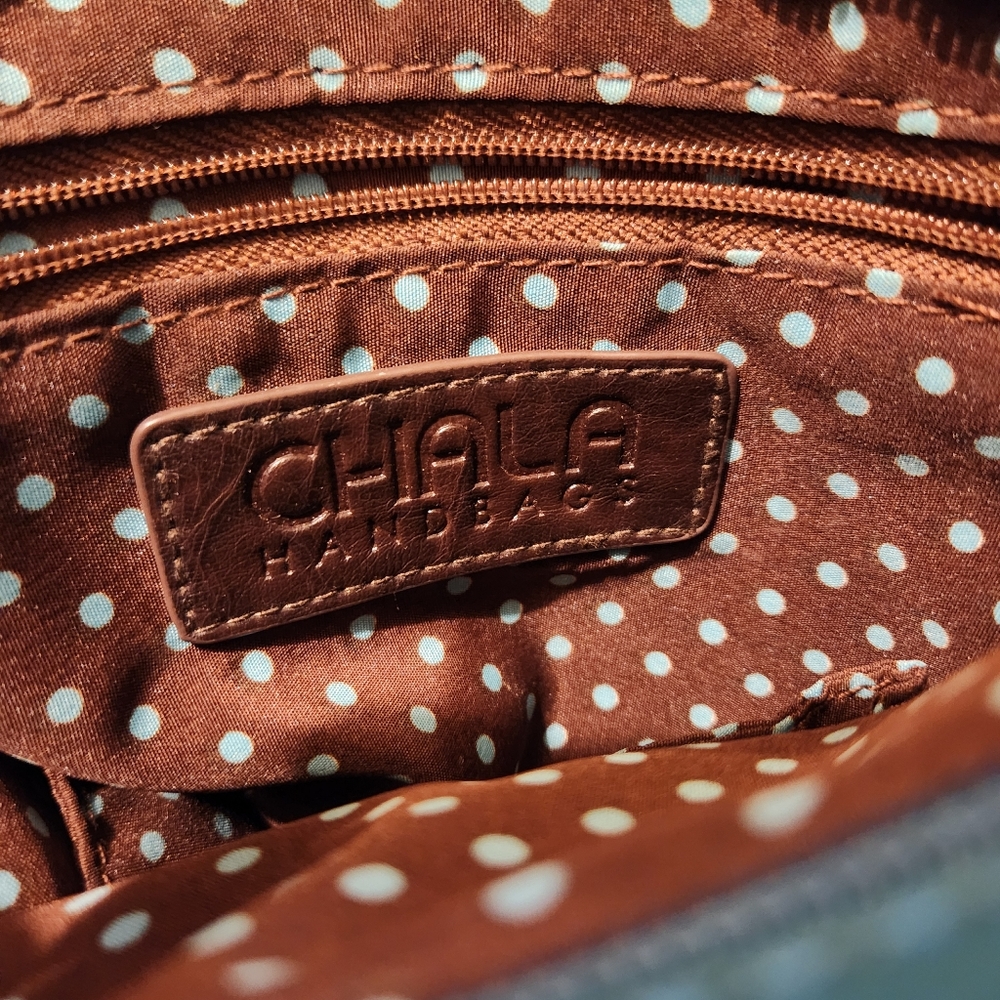 Chala Brown and Teal Crossbody Purse - Picture 6 of 8